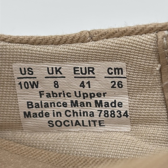 Life Stride Socialite Wedge Sandal tan canvas size 10W New with box - Picture 3 of 9